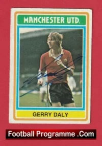 Manchester United Gerry Daly Autograph Signed Football Card Man Utd