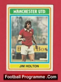 Manchester United Jim Holton Autographed Signed Football Card Man Utd