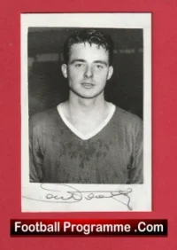 Manchester United John Doherty Autograph Signed Picture 1950s