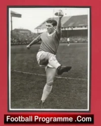 Manchester United Johnny Giles Autograph Signed Picture 1950s