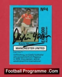 Manchester United Kevin Moran Autograph Signed Football Card Man Utd