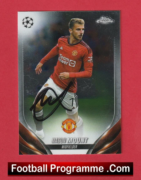 Manchester United Mason Mount Man Utd Signed Football Card Autograph - Image 2