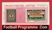Manchester United Matt Busby + Bobby Charlton Signed Panini 1982