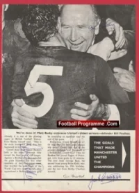 Manchester United Multi Signed Picture 1950s Man Utd + Busby