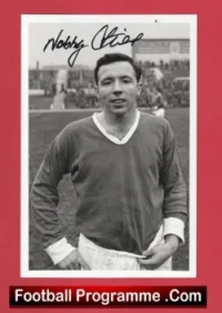 Manchester United Nobby Stiles Autograph Signed Picture Man Utd