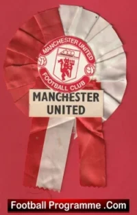 Manchester United Old Football Rosette 1970s Man Utd