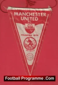 Manchester United Pennant Flag Man Utd 1970s