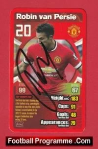 Manchester United Robin Van Persie Autograph Signed Football Card Man Utd