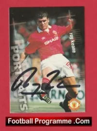 Manchester United Roy Keane Autographed Signed Football Card Man Utd