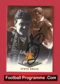 Manchester United Steve Bruce Man Utd Signed Football Card Autograph