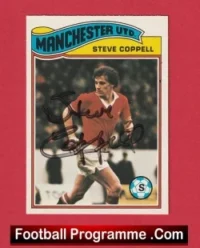 Manchester United Steve Coppell Autographed Signed Football Card Man Utd
