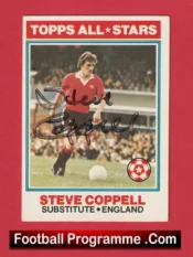 Manchester United Steve Coppell Autographed Signed Football Card Man Utd