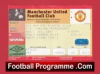 Manchester United v Aston Villa 1997 – Football Ticket