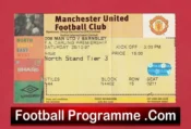 Manchester United v Barnsley 1997 – Match Ticket