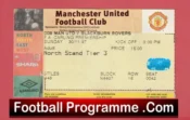 Manchester United v Blackburn Rovers 1997 – Football Ticket