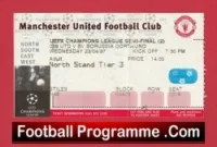 Manchester United v Borussia Dortmund 1997 – Semi Final Match Ticket