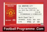 Manchester United v Bradford City 1999 – Football Ticket