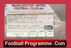 Manchester United v Chelsea 1995 - Football Ticket - football memorabilia
