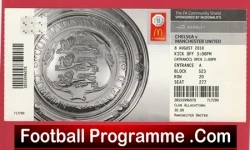 Manchester United v Chelsea 2010 - Community Shield Ticket - football memorabilia