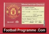 Manchester United v Derby County 1999 – Treble Season Ticket