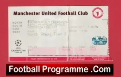 Manchester United v Feyenoord 1997 - Match Ticket - football memorabilia