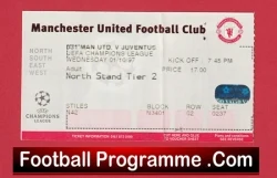 Manchester United v Juventus 1997 - Football Ticket - football memorabilia