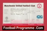 Manchester United v Juventus 1997 – Match Ticket