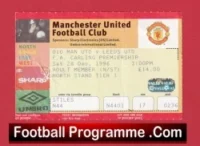 Manchester United v Leeds United 1996 – Match Ticket