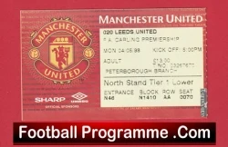 Manchester United v Leeds United 1998 - Football Ticket - football memorabilia