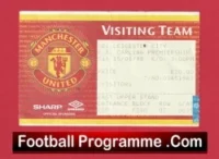 Manchester United v Leicester City 1998 – Ticket Treble Season