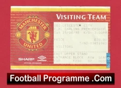 Manchester United v Leicester City 1998 - Ticket Treble Season - football memorabilia