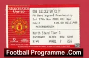 Manchester United v Leicester City 2001 – Football Ticket