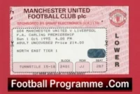 Manchester United v Liverpool 1995 – Football Ticket