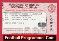 Manchester United v Liverpool 1995 – Match Ticket