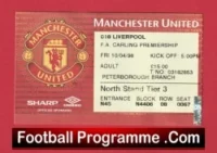 Manchester United v Liverpool 1998 – Football Ticket