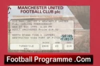 Manchester United v Newcastle United 1995 – Match Ticket