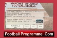 Manchester United v Newcastle United 1995 – Football Ticket