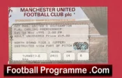 Manchester United v Southampton 1995 – Match Ticket