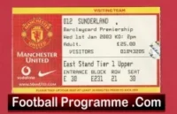 Manchester United v Sunderland 2003 – Football Ticket