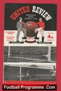 Manchester United v Tottenham 1957 – Man Utd Busby Babes + Token