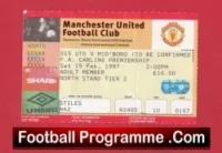 Manchester United v Wimbledon 1997 – FA Cup Football Ticket