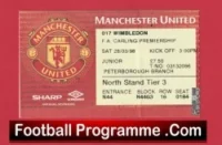Manchester United v Wimbledon 1998 – Football Ticket