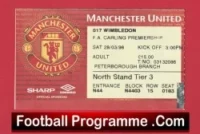 Manchester United v Wimbledon 1998 – Match Ticket