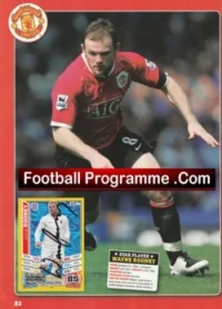 Manchester United Wayne Rooney Autograph Signed Football Card + Sheet