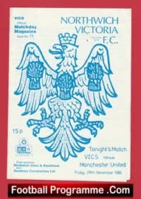 Northwich Victoria v Manchester United 1986 – Man Utd