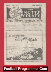 Notts County v Bradford City 1945 – 1940s