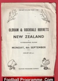 Oldham & Rochdale Rugby v New Zealand 1961