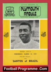 Plymouth Argyle v Santos 1973 – PELE Friendly Brazil Santos