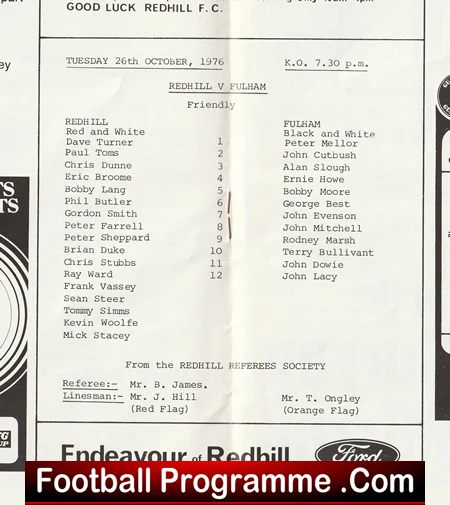 Redhill v Fulham 1976 - George Best - Image 2