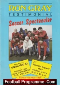 Ron Gray Testimonial Benefit Match Ipswich Town 1981